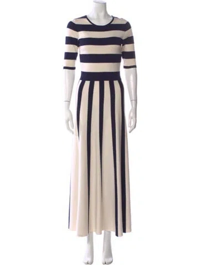Pre-owned Gabriela Hearst Wool Long Dress In Neutral