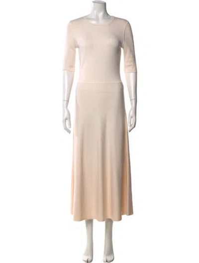 Pre-owned Gabriela Hearst Wool Long Dress In Neutral