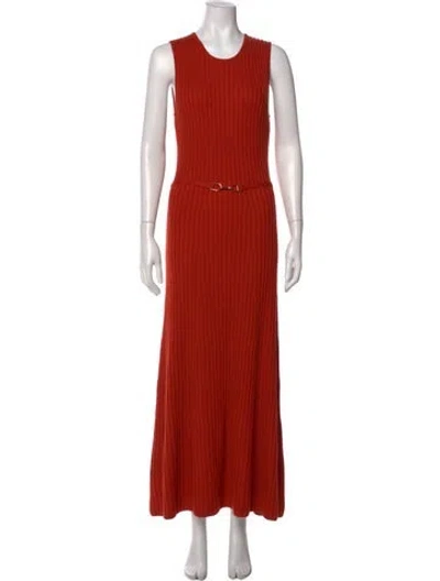 Pre-owned Gabriela Hearst Wool Long Dress In Orange