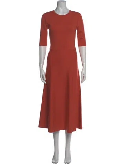 Pre-owned Gabriela Hearst Wool Long Dress In Orange