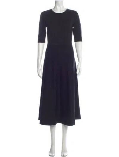 Pre-owned Gabriela Hearst Wool Long Dress W/ Tags In Black