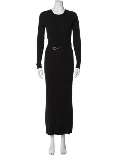 Pre-owned Gabriela Hearst Wool Long Dress W/ Tags In Blue