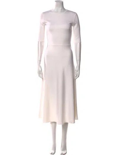 Pre-owned Gabriela Hearst Wool Long Dress In White