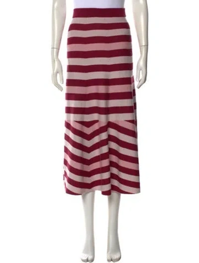 Pre-owned Gabriela Hearst Wool Long Skirt In Pink