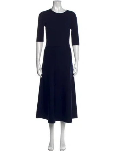 Pre-owned Gabriela Hearst Wool Midi Length Dress In Blue