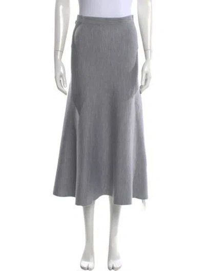 Pre-owned Gabriela Hearst Wool Midi Length Skirt In Gray