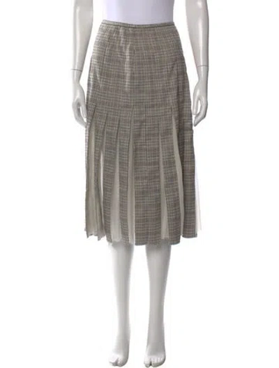 Pre-owned Gabriela Hearst Wool Midi Length Skirt In Neutral