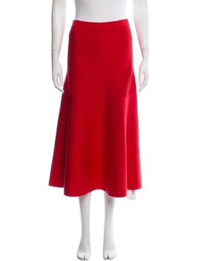 Pre-owned Gabriela Hearst Wool Midi Length Skirt W/ Tags In Red