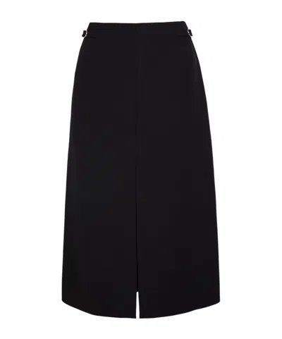 Gabriela Hearst Wool Midi Skirt In Black