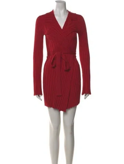Pre-owned Gabriela Hearst Wool Mini Dress In Red