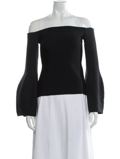 Pre-owned Gabriela Hearst Wool Off-the-shoulder Top W/ Tags In Gray