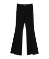 Gabriela Hearst Rhein Flared-leg Wool Trousers In Black
