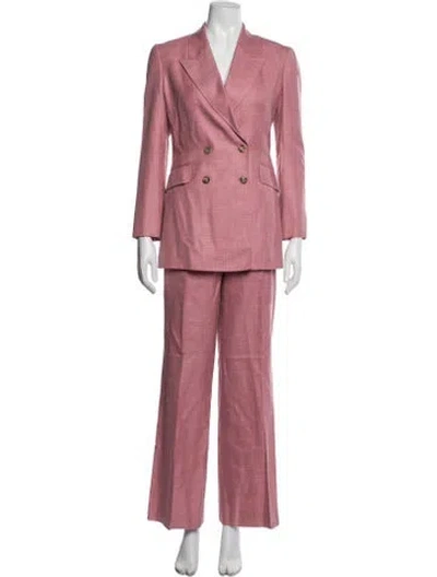 Pre-owned Gabriela Hearst Wool Pantsuit In Pink
