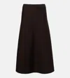 Gabriela Hearst Wool, Silk, And Cashmere Midi Skirt In Black