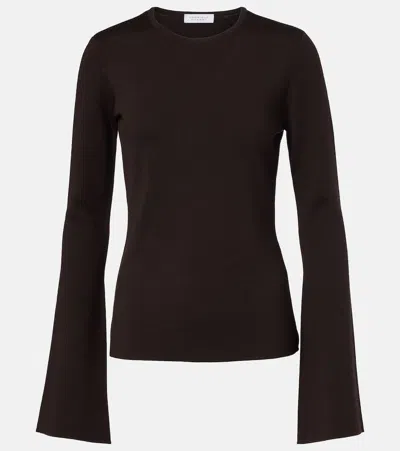 Gabriela Hearst Wool, Silk, And Cashmere Top In Brown