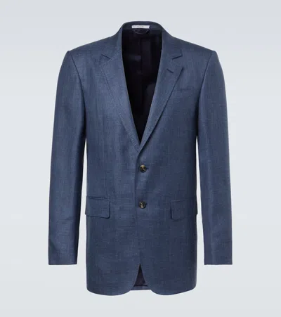 Gabriela Hearst Wool, Silk, And Linen Blazer In Blue