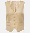 Gabriela Hearst Coleridge Vest In Hay Virgin Wool And Silk Linen In Beige