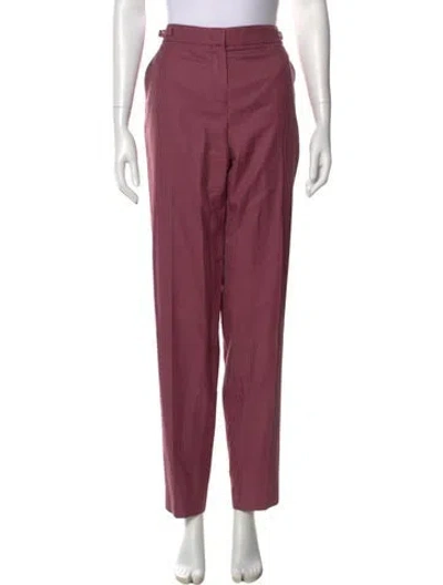 Pre-owned Gabriela Hearst Wool Skinny Leg Pants In Pink