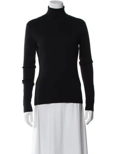 Pre-owned Gabriela Hearst Wool Turtleneck Sweater In Black