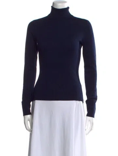 Pre-owned Gabriela Hearst Wool Turtleneck Sweater In Blue