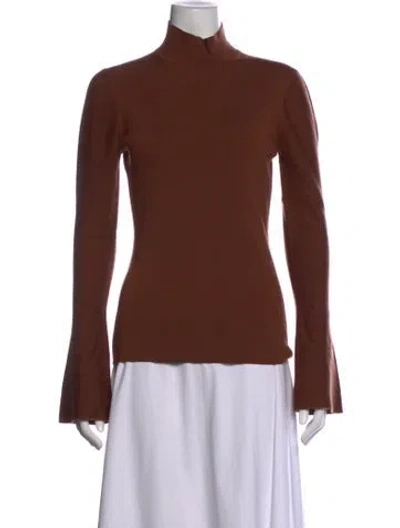 Pre-owned Gabriela Hearst Wool Turtleneck Sweater In Brown