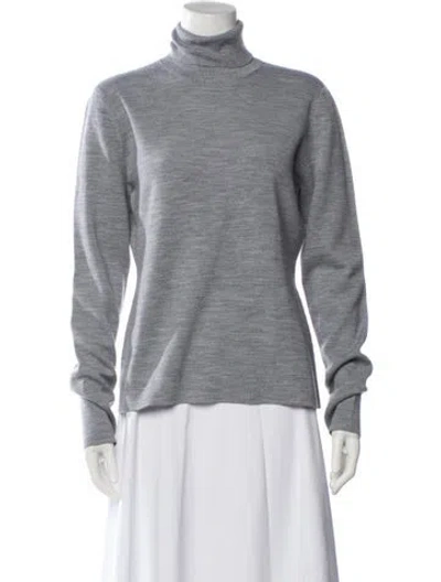 Pre-owned Gabriela Hearst Wool Turtleneck Sweater In Gray