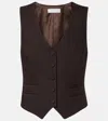 Gabriela Hearst Wool Vest In Brown