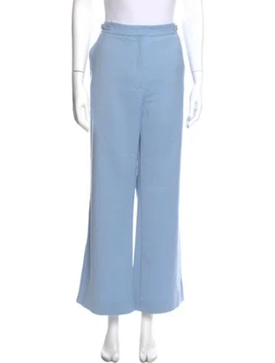 Pre-owned Gabriela Hearst Wool Wide Leg Pants In Blue
