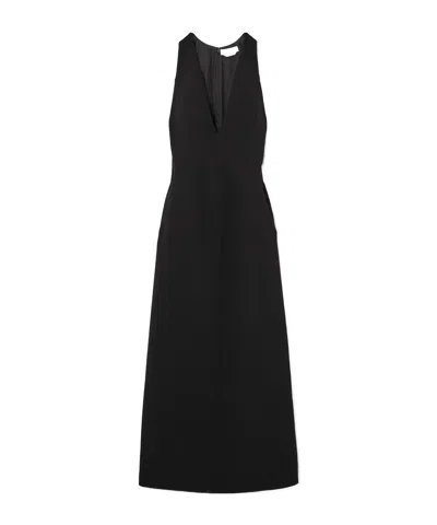 Gabriela Hearst Wool-crepe Midi Dress In Black