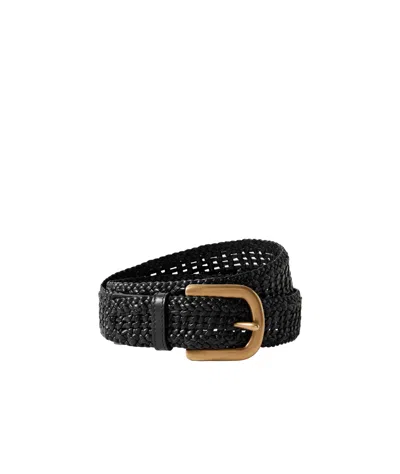 Gabriela Hearst Woven Leather Belt In Black
