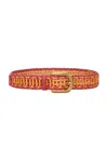 Gabriela Hearst Woven Belt In Red