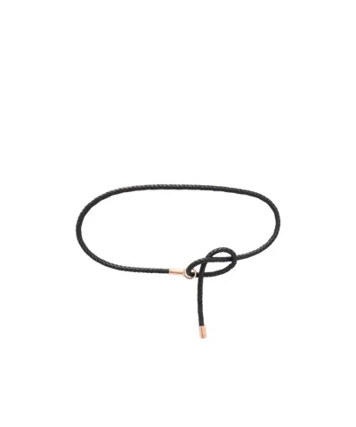 Gabriela Hearst Woven Leather Belt In Black