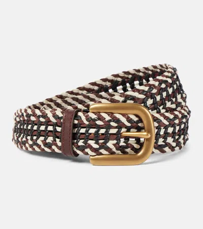 Gabriela Hearst Woven Leather Belt In Brown