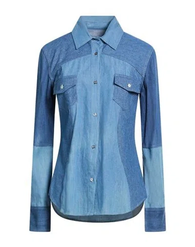 Gabriela Hearst X E.l.v. Denim Gabriela Hearst X E. L.v. Denim Woman Denim Shirt Blue Size S Cotton