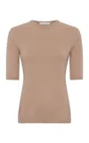 Gabriela Hearst Xanthe Knit Top In Camel Brushed Cashmere In Brown