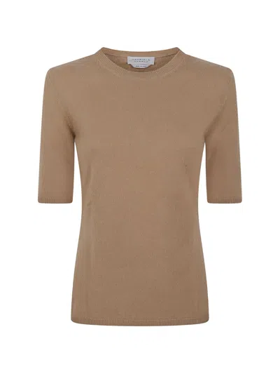 Gabriela Hearst Xanthe Short-sleeve Sweater In Brown