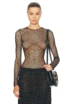 Gabriela Hearst Yahav Top In Black & White Bead