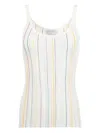 Gabriela Hearst Yara Pinstripe Knit Tank Top In Ivory Multi Merino Wool In White