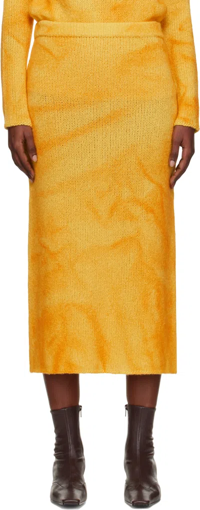 Gabriela Hearst Elastic Waist Skirt In Yellow