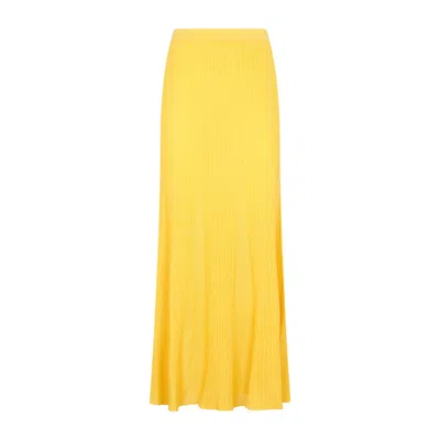 GABRIELA HEARST GABRIELA HEARST YELLOW WOOL EULA SKIRT