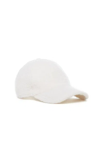Gabriela Hearst Zed Baseball Hat In Ivory Cashmere Boucle In White