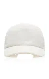 Gabriela Hearst Zed Silk-cashmere Boucle Baseball Hat In White