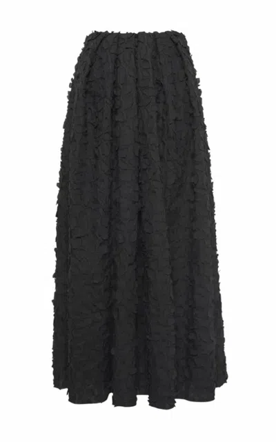 Gabriela Hearst Zelia Skirt In Black Linen