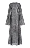 Gabriela Hearst Zimmer Dress With Slip In Black Silk Lace In Black