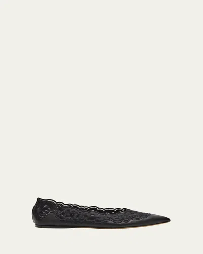 Gabriela Hearst Ziva Leather Ballerina Flats