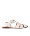 Gabriela Hearst Open-toe Flat Sandals In White