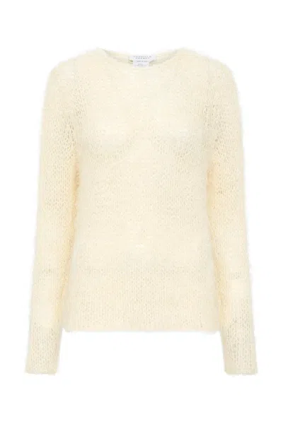 Gabriela Hearst Zoharin Knit Sweater In Off White Silk Cashmere In Neutral