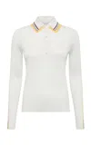 Gabriela Hearst Zorya Cashmere-silk Polo Top In Ivory
