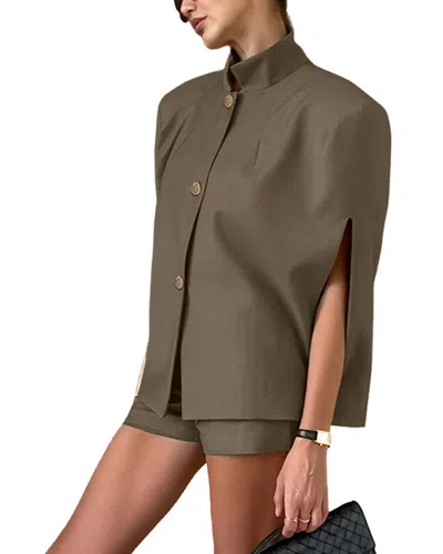Gabriela Rich 2pc Jacket & Short Set In Brown