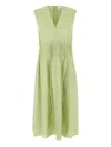Gabriele Colangelo Lace-up Drawstring Dress In Green